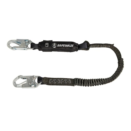 Safewaze Stretchable Lanyard, 6 ft. Length, Forged steel, 1 Leg(s) FS570